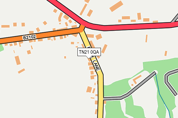 TN21 0QA map - OS OpenMap – Local (Ordnance Survey)