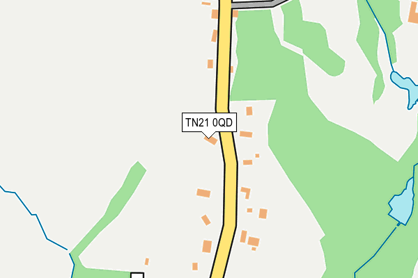 TN21 0QD map - OS OpenMap – Local (Ordnance Survey)