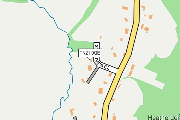 TN21 0QE map - OS OpenMap – Local (Ordnance Survey)