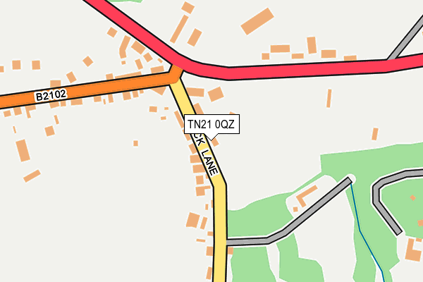 TN21 0QZ map - OS OpenMap – Local (Ordnance Survey)