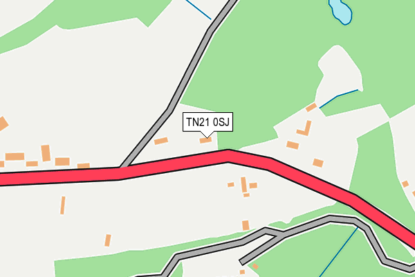 TN21 0SJ map - OS OpenMap – Local (Ordnance Survey)