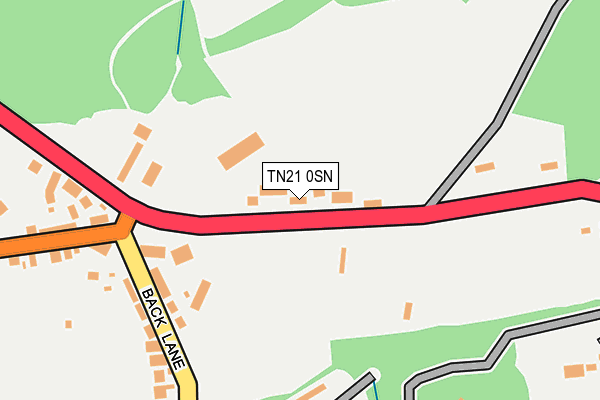 TN21 0SN map - OS OpenMap – Local (Ordnance Survey)