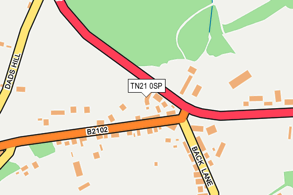 TN21 0SP map - OS OpenMap – Local (Ordnance Survey)