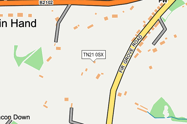 TN21 0SX map - OS OpenMap – Local (Ordnance Survey)
