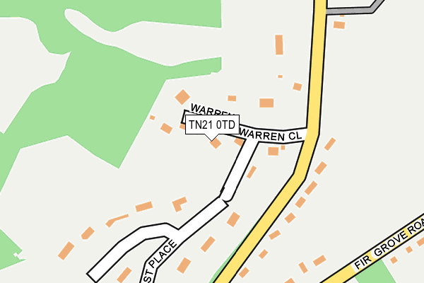 TN21 0TD map - OS OpenMap – Local (Ordnance Survey)
