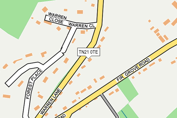 TN21 0TE map - OS OpenMap – Local (Ordnance Survey)