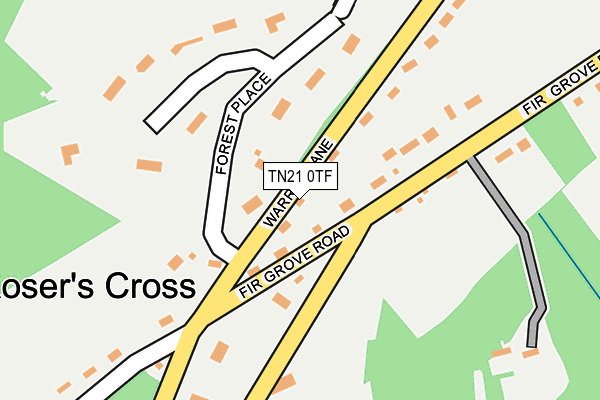 TN21 0TF map - OS OpenMap – Local (Ordnance Survey)