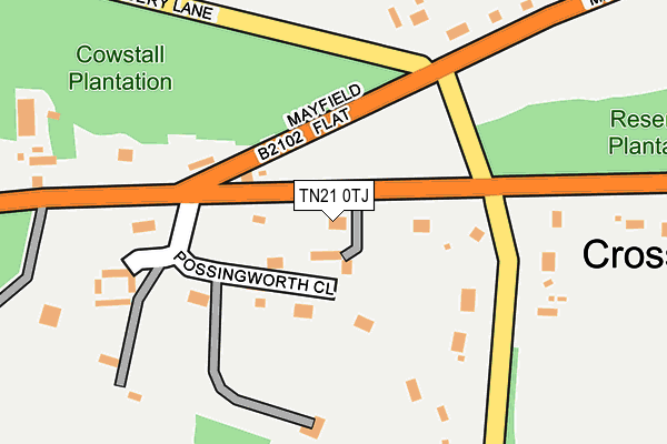 TN21 0TJ map - OS OpenMap – Local (Ordnance Survey)