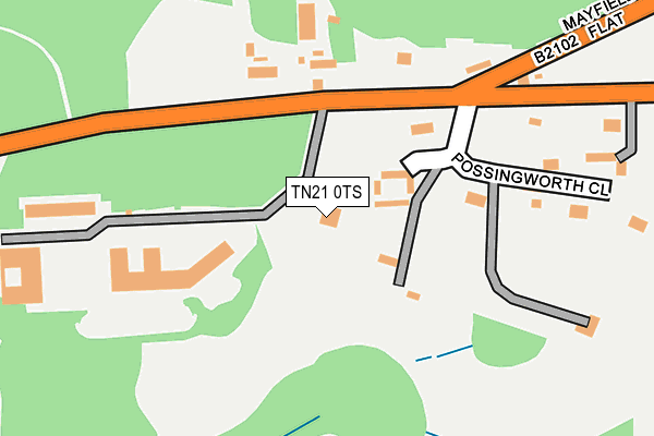 TN21 0TS map - OS OpenMap – Local (Ordnance Survey)
