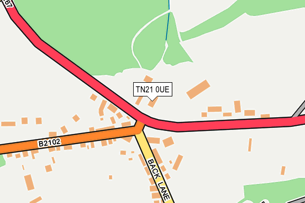 TN21 0UE map - OS OpenMap – Local (Ordnance Survey)