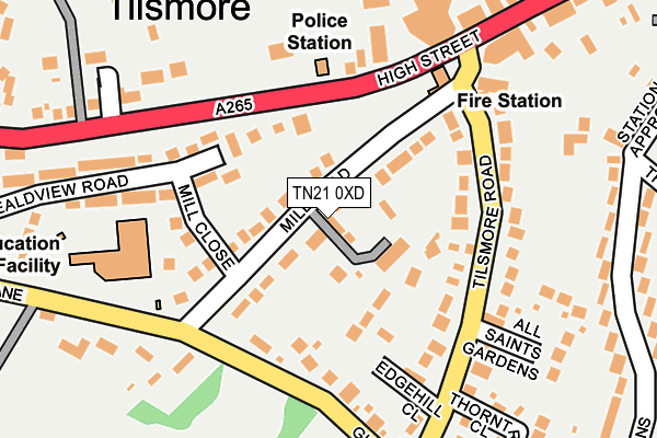 TN21 0XD map - OS OpenMap – Local (Ordnance Survey)