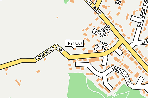 TN21 0XR map - OS OpenMap – Local (Ordnance Survey)