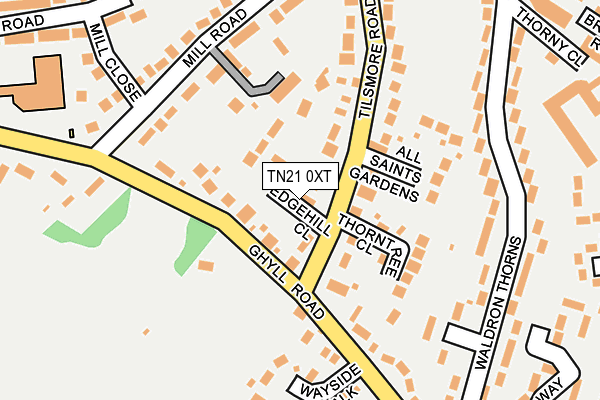 TN21 0XT map - OS OpenMap – Local (Ordnance Survey)