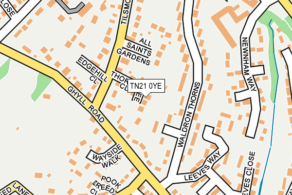 TN21 0YE map - OS OpenMap – Local (Ordnance Survey)
