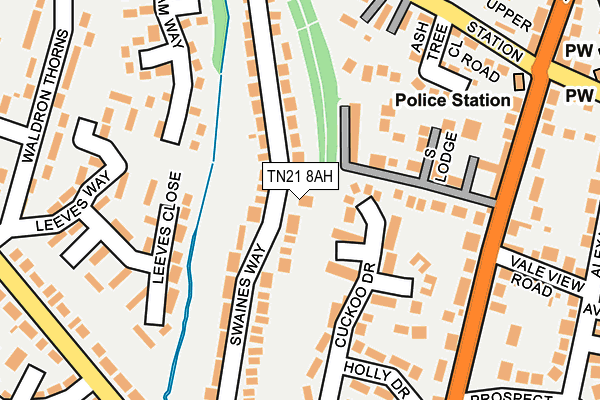 TN21 8AH map - OS OpenMap – Local (Ordnance Survey)