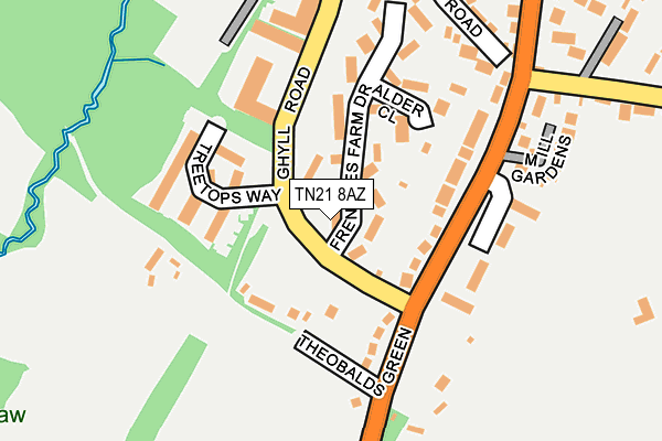 TN21 8AZ map - OS OpenMap – Local (Ordnance Survey)