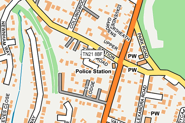 TN21 8BF map - OS OpenMap – Local (Ordnance Survey)