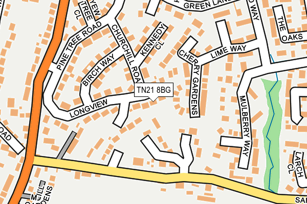 TN21 8BG map - OS OpenMap – Local (Ordnance Survey)
