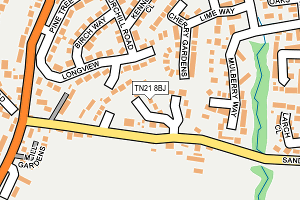 TN21 8BJ map - OS OpenMap – Local (Ordnance Survey)