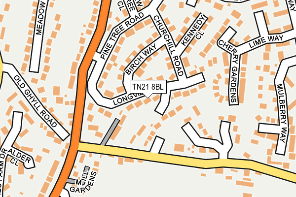 TN21 8BL map - OS OpenMap – Local (Ordnance Survey)