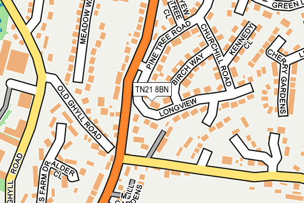 TN21 8BN map - OS OpenMap – Local (Ordnance Survey)