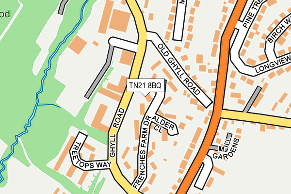 TN21 8BQ map - OS OpenMap – Local (Ordnance Survey)