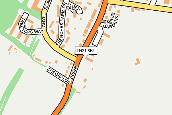 TN21 8BT map - OS OpenMap – Local (Ordnance Survey)