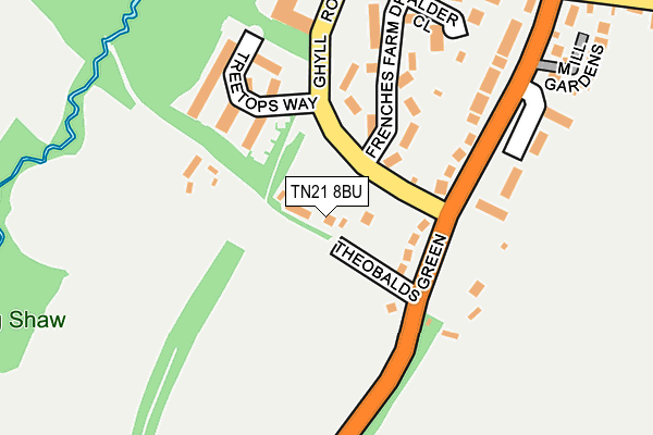 TN21 8BU map - OS OpenMap – Local (Ordnance Survey)