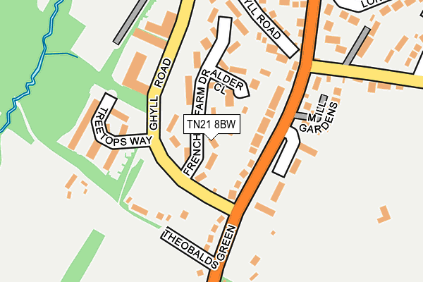TN21 8BW map - OS OpenMap – Local (Ordnance Survey)