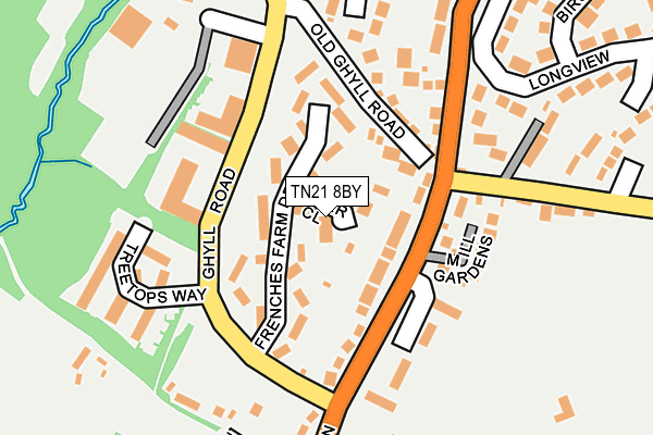 TN21 8BY map - OS OpenMap – Local (Ordnance Survey)