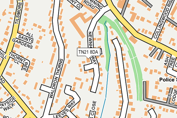 TN21 8DA map - OS OpenMap – Local (Ordnance Survey)