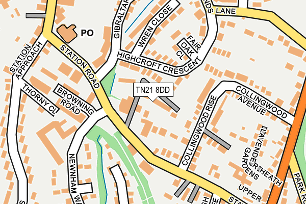 TN21 8DD map - OS OpenMap – Local (Ordnance Survey)