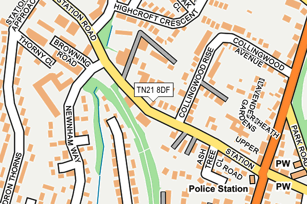 TN21 8DF map - OS OpenMap – Local (Ordnance Survey)
