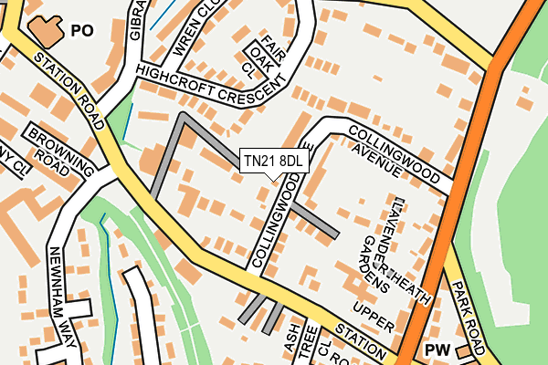 TN21 8DL map - OS OpenMap – Local (Ordnance Survey)