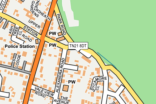 TN21 8DT map - OS OpenMap – Local (Ordnance Survey)