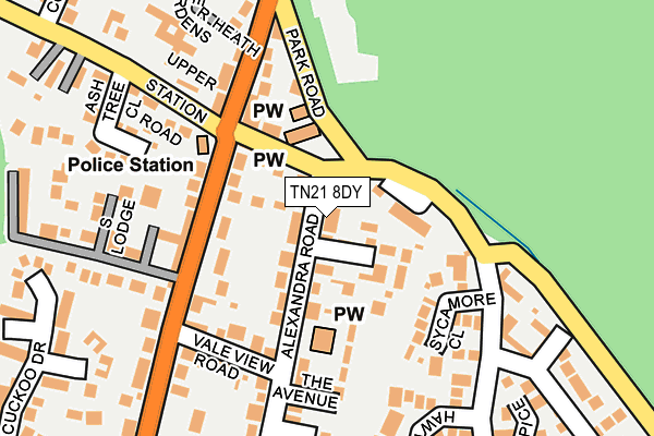 TN21 8DY map - OS OpenMap – Local (Ordnance Survey)
