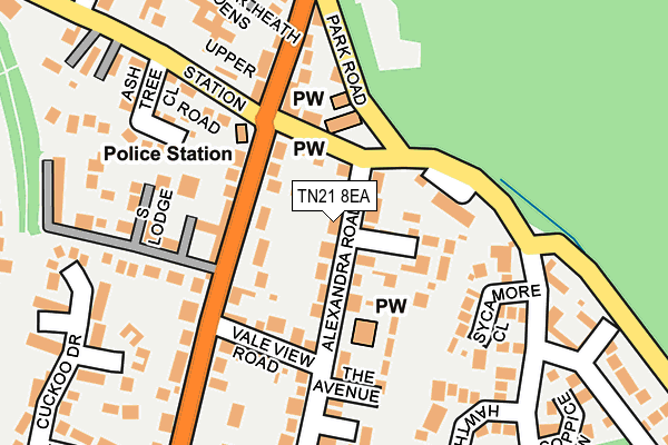 TN21 8EA map - OS OpenMap – Local (Ordnance Survey)