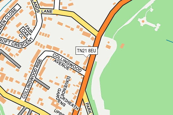 TN21 8EU map - OS OpenMap – Local (Ordnance Survey)
