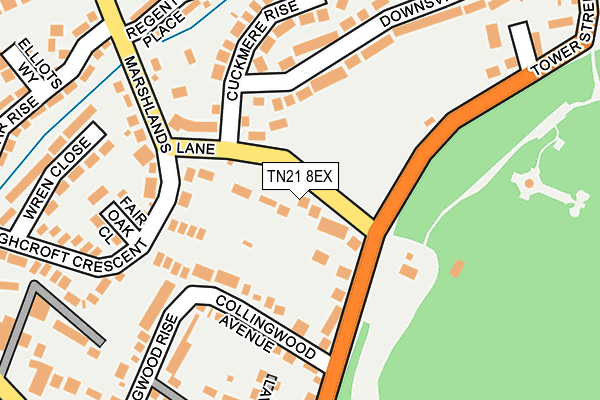 TN21 8EX map - OS OpenMap – Local (Ordnance Survey)