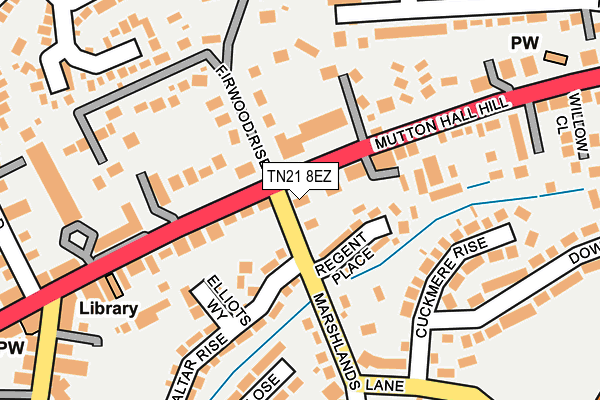 TN21 8EZ map - OS OpenMap – Local (Ordnance Survey)