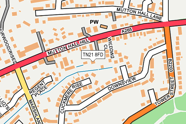 TN21 8FD map - OS OpenMap – Local (Ordnance Survey)