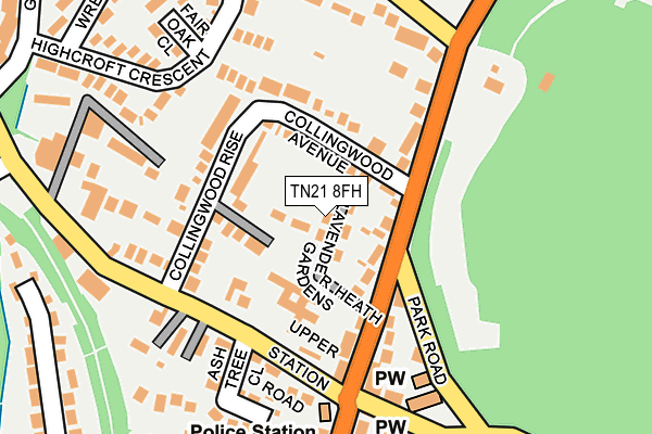 TN21 8FH map - OS OpenMap – Local (Ordnance Survey)