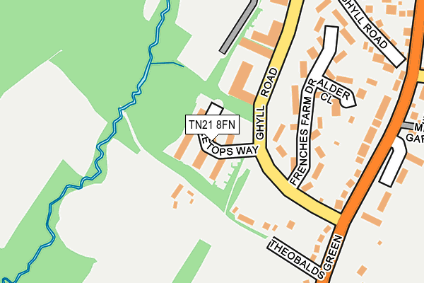 TN21 8FN map - OS OpenMap – Local (Ordnance Survey)