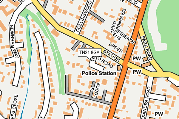 TN21 8GA map - OS OpenMap – Local (Ordnance Survey)