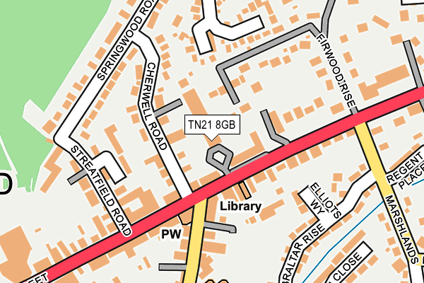 TN21 8GB map - OS OpenMap – Local (Ordnance Survey)