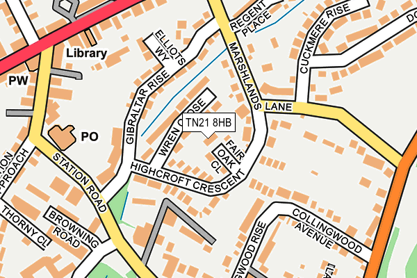 TN21 8HB map - OS OpenMap – Local (Ordnance Survey)