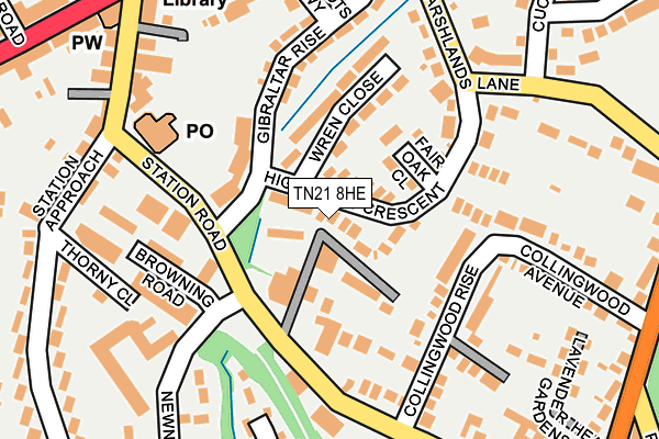 TN21 8HE map - OS OpenMap – Local (Ordnance Survey)