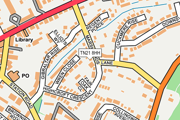 TN21 8HH map - OS OpenMap – Local (Ordnance Survey)