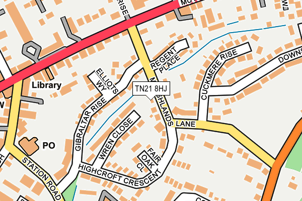 TN21 8HJ map - OS OpenMap – Local (Ordnance Survey)