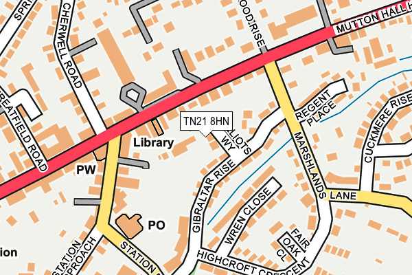 TN21 8HN map - OS OpenMap – Local (Ordnance Survey)